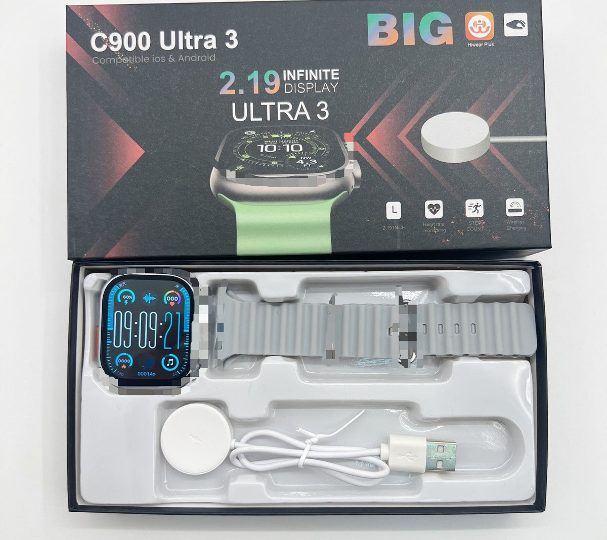S9 Smartwatch – Bluetooth Calling, Sports, Heart Rate, Blood Pressure (C900U3)
