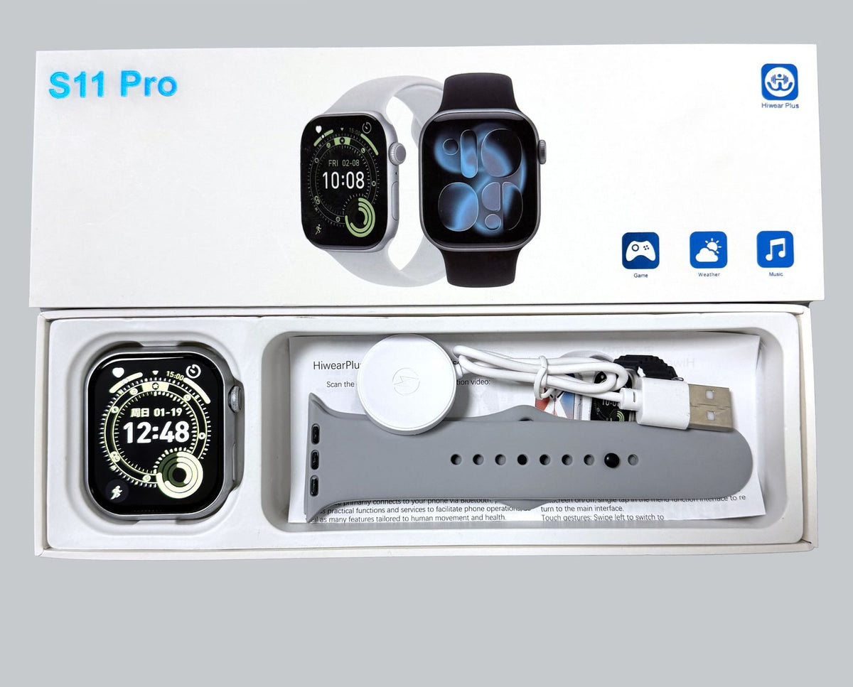 S11 and S11 Pro Smartwatches: Bluetooth-enabled with support for running, sports, and calls.